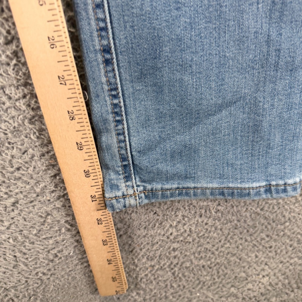 Lee Legendary Jeans Womens 12 Blue Cotton Denim Straight Workwear Faded Stretch - Picture 9 of 11